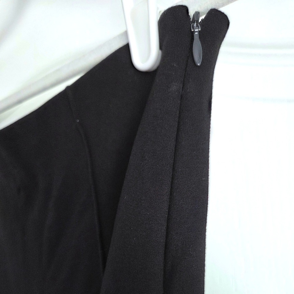Quince Ultra Stretch Ponte Super Wide Leg Ankle Pant Black L Minimalist Comfort - Picture 8 of 8